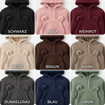 3-in-1 Babytrage-Hoodie mit Bärenohren