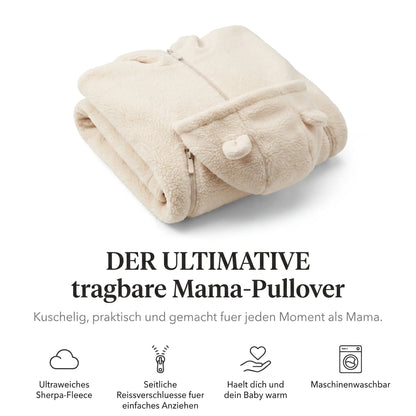 3-in-1 Babytrage-Hoodie mit Bärenohren
